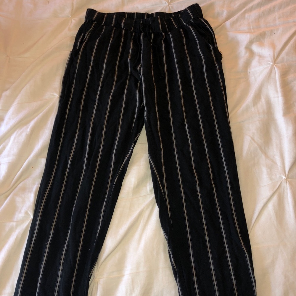 American Eagle Outfitters striped black pants